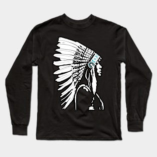 Native American Indian Headdress Long Sleeve T-Shirt